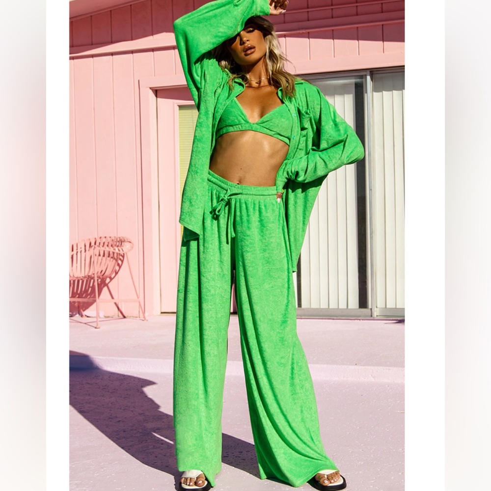 Vibrant Green Women's Pants & Jumpsuit Set